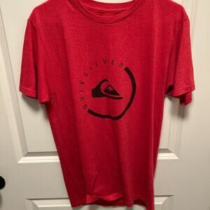 Quicksilver red short sleeve t shirt